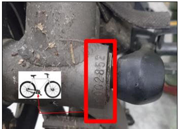 Serial Number location  bottom bracket with reference to the bicycle